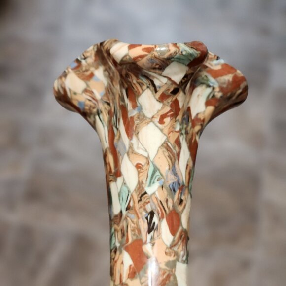 Jean Gerbino Vallauris Vase 12.5" French Mosaic Clay Inlay Pottery Vintage - Picture 16 of 16